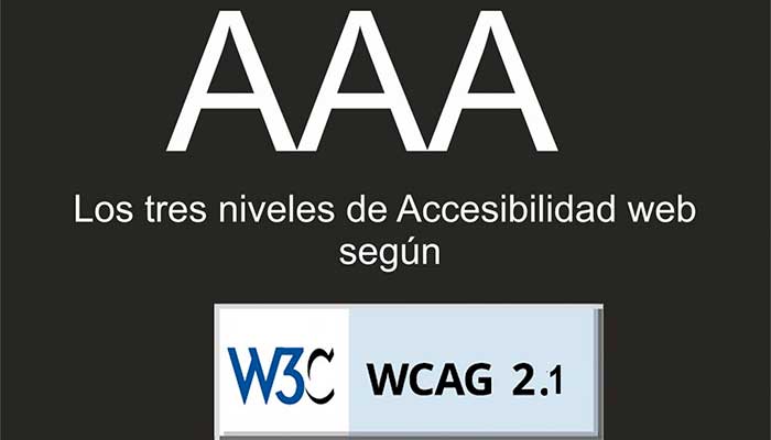 AAA Los tres niveles se accesibilidad web según WCAG